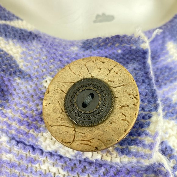 Coldwater Creek Cotton Purple Floral Leaf Cardigan - Picture 10 of 14